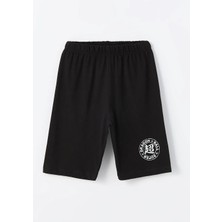 Lcw Kids Gri Bisiklet Yaka Dragon Ball Baskılı Erkek Çocuk Şortlu Pijama Takımı