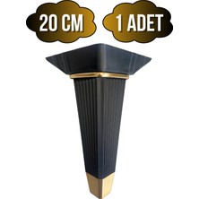 Irem Siyah Altın 20CM Plastik Ayak Mobilya Masa ve Dolap AYAĞI(20CM)(SİYAH - Altın)