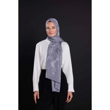 Imannoor Güneş Doğarken Gri Shiny Jakar Şal 251-3028-014