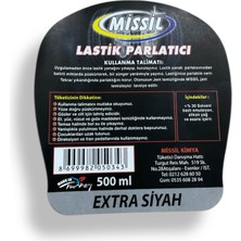 Missil Lastik Parlatıcı Sprey – Yoğun Parlaklık & Extra Siyah Etki | 500 Gr Profesyonel Oto Bakım