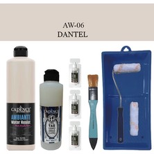 Cadence Fayans Tezgah B - Ambiente Islak Zemin Aw - 06 Dantel 500 ml Katalizör 30 gr Taş Vernik Mat 250  Saten Rulo Set