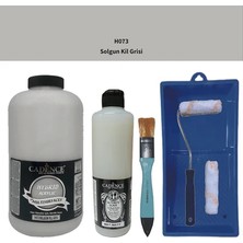 Cadence Mobilya Boyası -  Multisurface H - 073 Solgun Kil gr Isi 2000 ml Ultimate Vernik Mat 500 ml  Saten Rulo Set