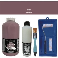 Cadence Mobilya Boyası -  Multisurface H - 029 Camelot 2000 ml Ultimate Vernik Mat 500 ml  Saten Rulo Set