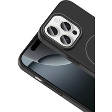 iPhone 15 Plus Broş Magsafe Kapak - Siyah