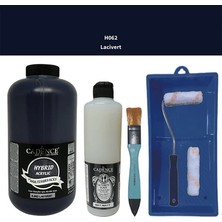 Cadence Mobilya Boyası -  Multisurface H - 062 Lacivert 2000 ml Ultimate Vernik Mat 500 ml  Saten Rulo Set