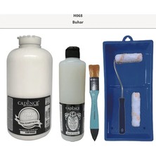 Cadence Mobilya Boyası -  Multisurface H - 068 Buhar 2lt Ultimate Parlak Vernik 500 ml  Saten Rulo Set