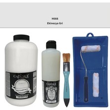 Cadence Mobilya Boyası -  Multisurface H - 088 Ekinezya gr I 2000 ml Ultimate Vernik Mat 500 ml  Saten Rulo Set