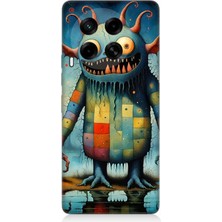 Tecno Camon 30 Uyumlu Tuhaf Canavar Gülümsemesi  Desenli Silikon Kılıf