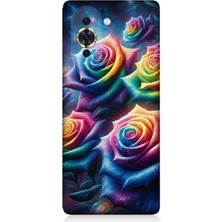 Huaweı Nova 10 Se Uyumlu Gökkuşağı Güllerin Patlaması  Desenli Silikon Kılıf
