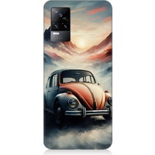 Vivo V21E Uyumlu Dağlar Arasında Vosvos  Desenli Silikon Kılıf