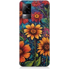 Vivo V21E Uyumlu Canlı Bahar Çiçekleri Patlaması  Desenli Silikon Kılıf