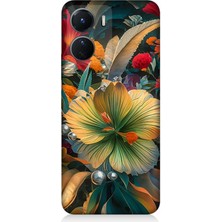 Vivo V16 Uyumlu Çiçekler Arasında Yaşam  Desenli Silikon Kılıf