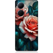 Vivo V29 Lite Uyumlu Pastel Güllerin Dansı  Desenli Silikon Kılıf