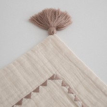 Ecocotton Izgi Çift Kişilik Nevresim Takımı %100 Organik Pamuk Müslin Bej 200X220 cm