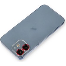 iPhone 12 Mini Metal Kamera Lens Koruma Cam - Kırmızı