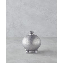 Tresa Seramik Vazo 17 cm Silver