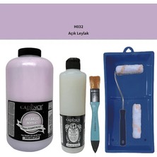 Cadence Mobilya Boyası -  Multisurface H - 032 Açık Leylak 2lt Ultimate Parlak Vernik 500 ml  Saten Rulo Set