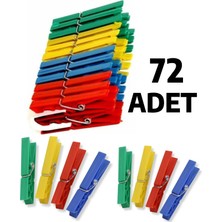 Nistabolje 72 Adet Mandal Klasik Çamaşır Mandalı Plastik