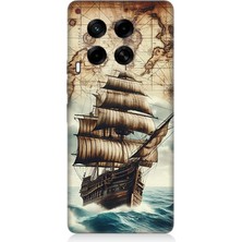 Tecno Camon 30 Uyumlu Haritada Yelkenli Macera  Desenli Silikon Kılıf