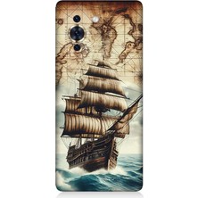 Huaweı Nova 10 Se Uyumlu Haritada Yelkenli Macera  Desenli Silikon Kılıf