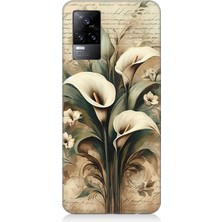 Vivo V21E Uyumlu Zambakların Sessiz Zarafeti  Desenli Silikon Kılıf