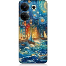 Tecno Camon 20 Pro 5g Uyumlu Masalsı Şehirde Geceler  Desenli Silikon Kılıf