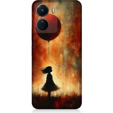 Vivo V16 Uyumlu Balonlu Küçük Kız  Desenli Silikon Kılıf