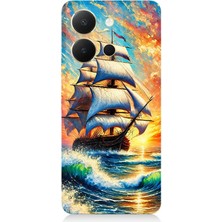 Vivo Y36 Uyumlu Fırtınada Yelkenli Gücü  Desenli Silikon Kılıf