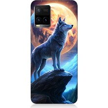 Vivo Y53S Uyumlu Geceye Uluyan Yalnızlık  Desenli Silikon Kılıf