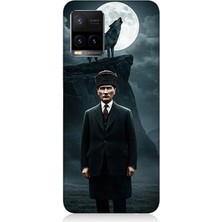 Vivo Y53S Uyumlu Dolunayda Gölge ve Lider Atatürk  Desenli Silikon Kılıf