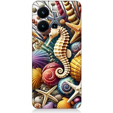 Vivo Y35 Uyumlu Denizaltında Denizatı Bahçesi  Desenli Silikon Kılıf