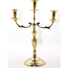 Pirinç 3'lü Şamdan 34*26 cm