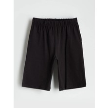 Lcw Eco Gri Bisiklet Yaka Erkek Çocuk Şortlu Pijama Takımı