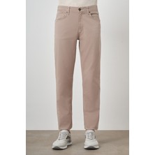  Erkek Bej Pamuk 5 Cep Dynamic Fit Jean Kot Pantolon