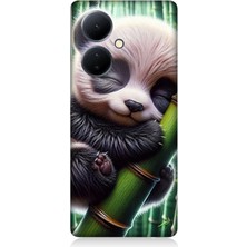 Vivo V29 Lite Uyumlu Bambu Tutan Panda  Desenli Silikon Kılıf