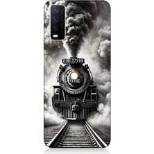 Vivo Y20 Uyumlu Buharlı Trenin Güç Yolu  Desenli Silikon Kılıf