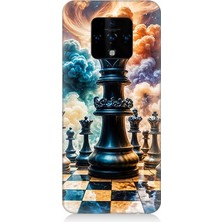 Tecno Camon 16 Uyumlu Satranç Şah ve Taşlar  Desenli Silikon Kılıf