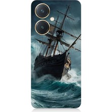 Vivo Y27 Uyumlu Fırtınada Eski Gemi  Desenli Silikon Kılıf