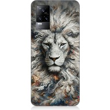 Vivo V21E Uyumlu Aslan Asaletin Sessiz Gücü  Desenli Silikon Kılıf