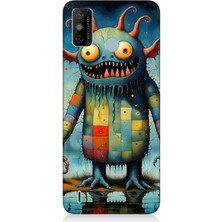 Tecno Spark 6 Go Uyumlu Tuhaf Canavar Gülümsemesi  Desenli Silikon Kılıf