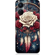 Vivo V16 Uyumlu Gül ve Düş Kapanı  Desenli Silikon Kılıf