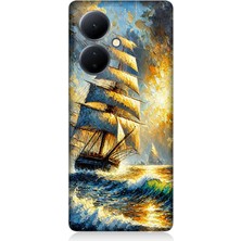 Vivo V29 Lite Uyumlu Alevde Yelkenli Gücü  Desenli Silikon Kılıf