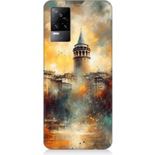Vivo V21E Uyumlu Galata'da Sisli Gün  Desenli Silikon Kılıf