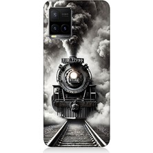 Vivo Y33S Uyumlu Buharlı Trenin Güç Yolu  Desenli Silikon Kılıf