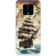 Tecno Camon 16 Uyumlu Haritada Yelkenli Macera  Desenli Silikon Kılıf