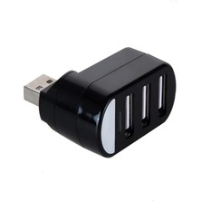 USB 2.0 Çoklu Hub Ayırıcı 3 Port 180 Derece Dönebilir USB Çoğaltıcı Çoklayıcı Bilgisayarlar Için