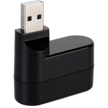 USB 2.0 Çoklu Hub Ayırıcı 3 Port 180 Derece Dönebilir USB Çoğaltıcı Çoklayıcı Bilgisayarlar Için