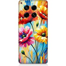 Tecno Camon 30 Uyumlu Bahar Esintisinde Renkli Papatyalar  Desenli Silikon Kılıf