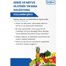 Bioxi Sebze Meyve Yıkama ve Mutfak Yüzey Hijyen Solüsyon, Doğal ve Kalıntı Bırakmayan Solüsyon 1 Lt