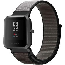 Tagomoon Amazfit Bip ve Bip Lite Akıllı Saat Uyumlu Spor Kumaş Desenli Cırt Cırtlı Kordon Kayış